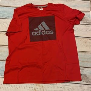 Adidas 2X red/black mens tee